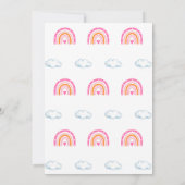 Here Comes the Sun Boho Rainbow Baby Shower 招待状 (裏面)