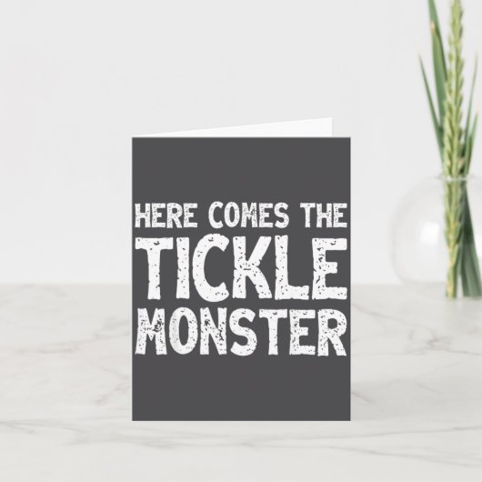 Here Comes The Tickle Monster Funny Tickling Laugh カード (正面)