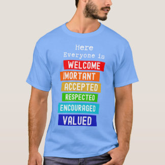Here Everyone Is Welcome Important Idaho Teacher F Tシャツ