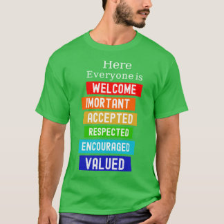 Here Everyone Is Welcome Important Idaho Teacher F Tシャツ