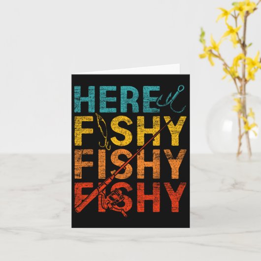 Here Fishy Fishy Fishy  カード (黄色い花)