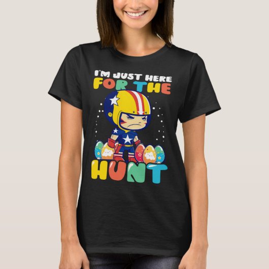 Here For Hunt Football Easter Tシャツ (正面)