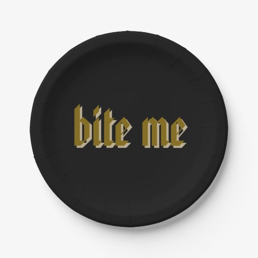 Here for the "Boos" Bite Me ペーパープレート (正面)