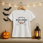 Here for the Boos &Brews Halloween Tee; Ghost Beer Tシャツ