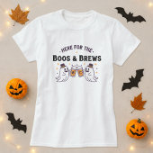 Here for the Boos &Brews Halloween Tee; Ghost Beer Tシャツ
