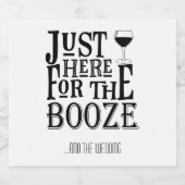 Here for the Booze スパークリングワインラベル (シングルラベル)