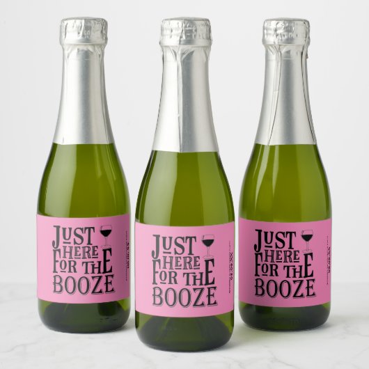 Here for the Booze スパークリングワインラベル (ボトル)