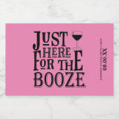 Here for the Booze スパークリングワインラベル (シングルラベル)