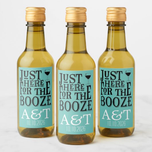 Here for the Booze ワインラベル (ボトル)