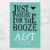 Here for the Booze ワインラベル (シングルラベル)