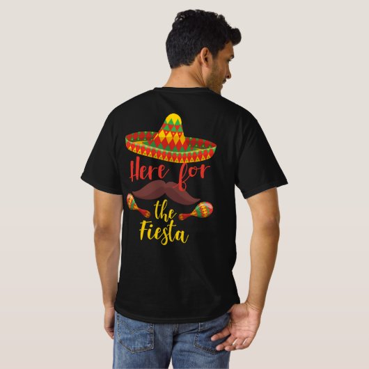 Here for the Fiesta - Cinco De Drinko Tシャツ (裏面フル)
