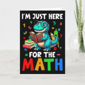 Here For The Math Cute T-rex Counting Number Math  カード (正面)