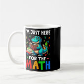 Here For The Math Cute T-rex Counting Number Math  コーヒーマグカップ (左)