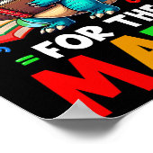 Here For The Math Cute T-rex Counting Number Math  ポスター (角)