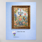 Here for You – Framed Floral Robot Poster ポスター (正面)
