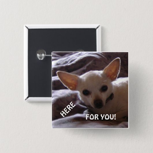 Here For You Square Button 缶バッジ (正面&裏面)