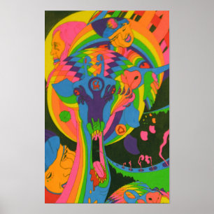 HERE GIRAFFE 11X17プリント ポスター