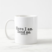 Here I Am Lord Send Me T キリスト教の信仰宗教 コーヒーマグカップ (左)