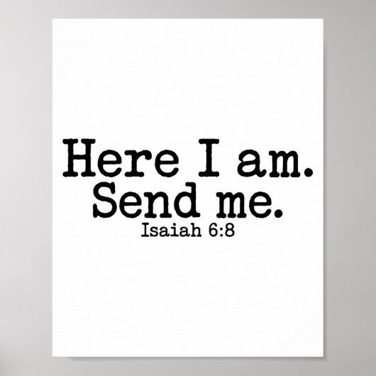 Here I Am Lord Send Me T キリスト教の信仰 宗教 ポスター (正面)