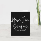 Here I Am Send Me Isaiah 6_8 Bible Verse Christian カード (正面)