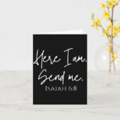 Here I Am Send Me Isaiah 6_8 Bible Verse Christian カード (黄色い花)
