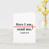 Here I Am Send Me Isaiah 6_8 Bible Verse Christian カード (黄色い花)