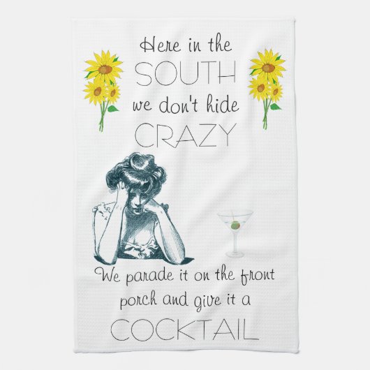 'Here in the South' Kitchen Towel キッチンタオル (縦)