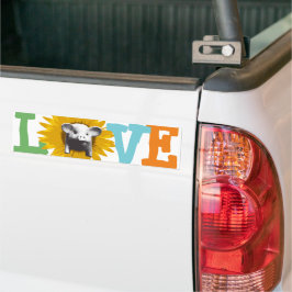 Here is my LOVE by Sunflower Piggy バンパーステッカー