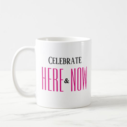 HERE & NOW感動的モダンシンプル Pink コーヒーマグカップ (左)