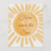 Here Ray 来 of Sunshine赤ちゃんシャワーBingoゲーム (裏面)