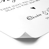 Here’s To Our Angels Minimalist Wedding Memorial ポスター (角)