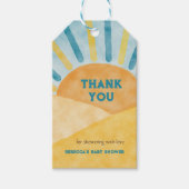 Here Son 来 Blue Rays Sunshine Baby Shower ギフトタグ (正面)