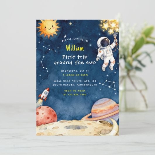 Here Space First Trip Around The Sun 1st Birthday 招待状 (スタンド正面)