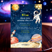 Here Space First Trip Around The Sun 1st Birthday 招待状