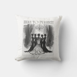 Here to Purrrty – Cat Bridal Party Bachelorette クッション