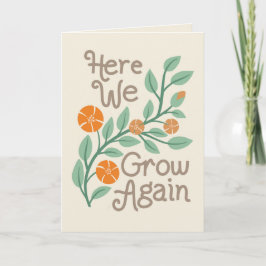Here We Grow Again - New Baby Announcement カード