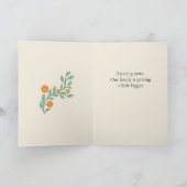 Here We Grow Again - New Baby Announcement カード (内部)