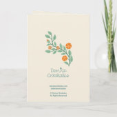 Here We Grow Again - New Baby Announcement カード (裏面)