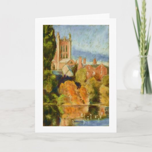 Herefordのカテドラルのブランクの挨拶状 カード (正面)