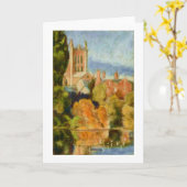Herefordのカテドラルのブランクの挨拶状 カード (黄色い花)