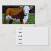 HEREFORDのビーフの子牛の名刺 名刺 (正面/裏面)