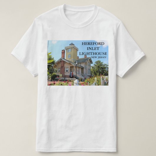 Herefordの入口の灯台、ニュージャージーのTシャツ Tシャツ (デザイン正面)