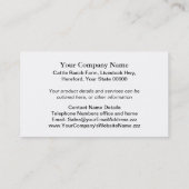 Herefordの牛名刺 名刺 (裏面)