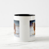 HEREFORDの肉用牛: パステル調の芸術 ツートーンマグカップ (中央)