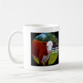 HEREFORDの雌牛牛芸術 コーヒーマグカップ (左)