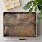 Hereford Cow Baby at Field Landscape 薄葉紙 (ギフト)