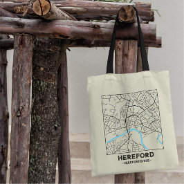 Hereford, Herefordshire City Map Tote Bag トートバッグ