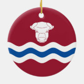 Herefordshire国旗（イギリス郡） セラミックオーナメント (裏面)