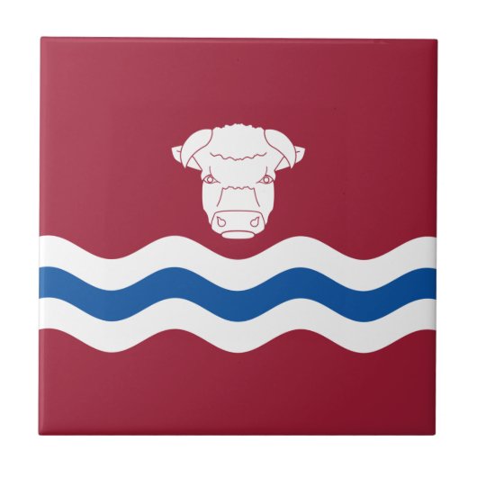Herefordshire国旗（イギリス郡） タイル (正面)