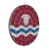 Herefordshire国旗(イギリス郡) ダーツボード (正面左)